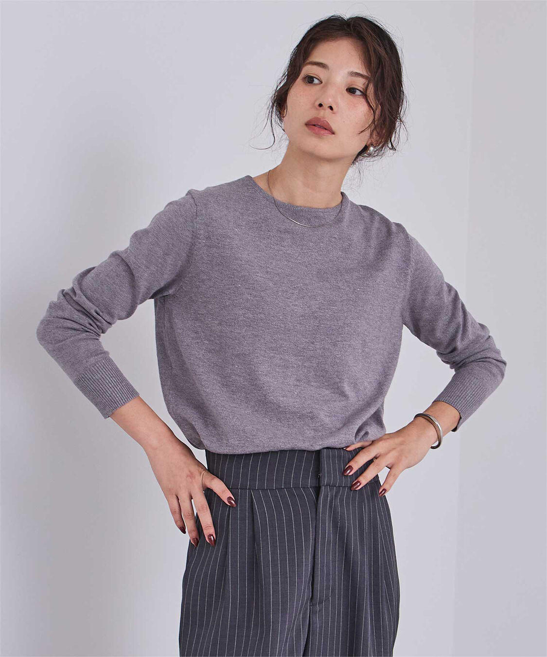 ur's「カシミヤタッチクルーネックニットトップス」|ニット・セーター|
