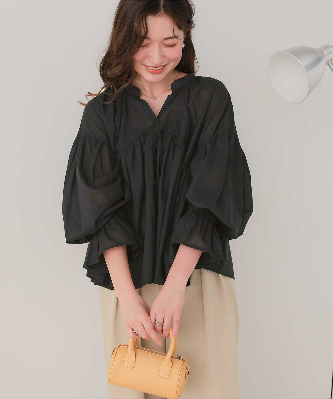 titivate「キャンディースリーブギャザーブラウス」|シャツ・ブラウス|