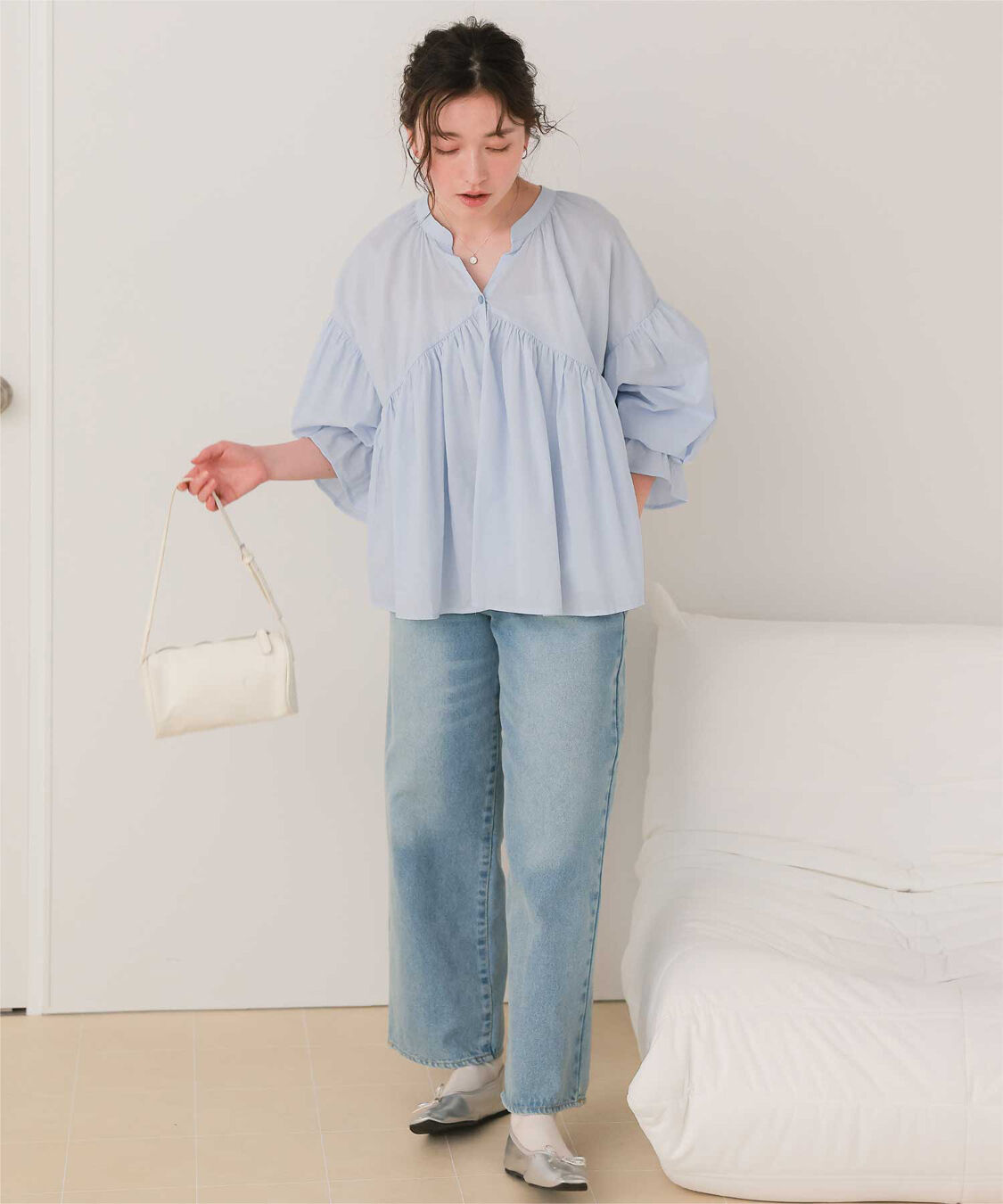 titivate「キャンディースリーブギャザーブラウス」|シャツ・ブラウス|