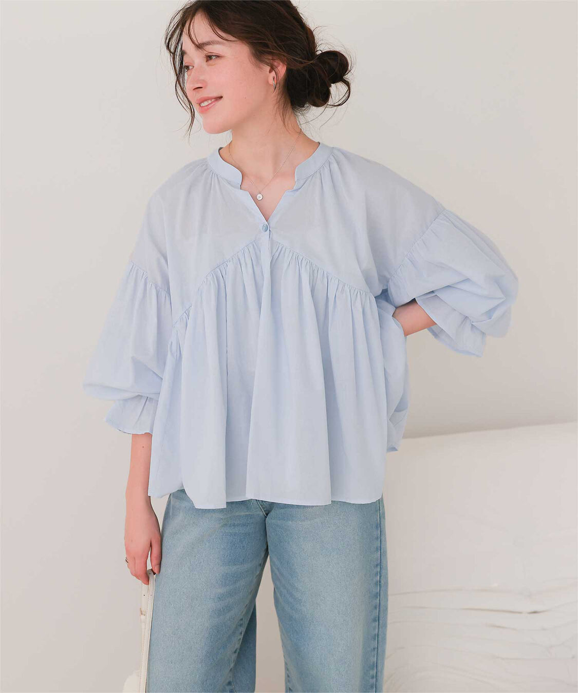 titivate「キャンディースリーブギャザーブラウス」|シャツ・ブラウス|