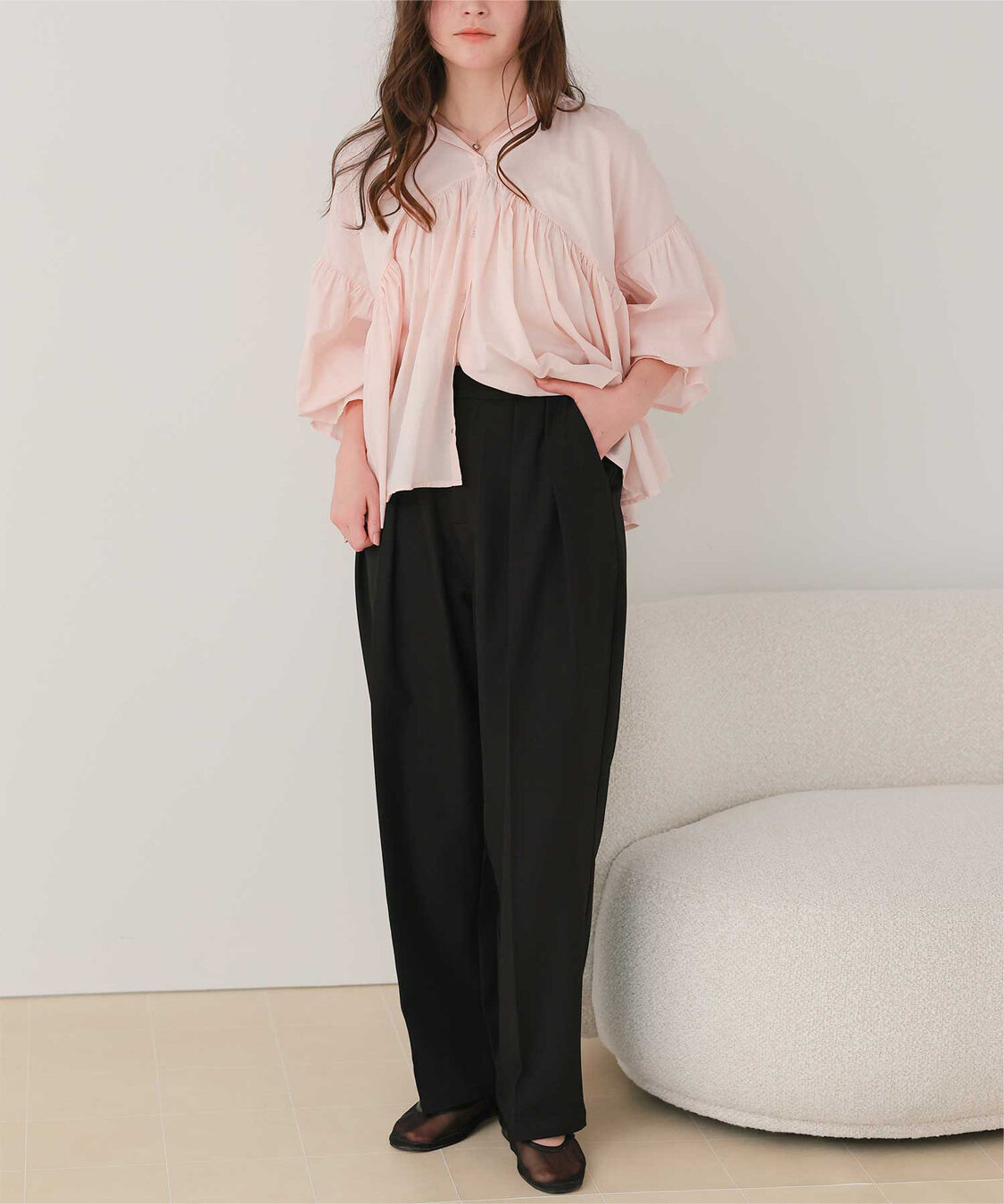 titivate「キャンディースリーブギャザーブラウス」|シャツ・ブラウス|