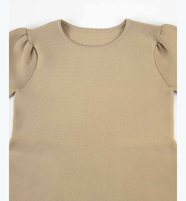 ur's「【星玲奈さんコラボアイテム】パフスリーブペプラムニットトップス」|ニット・セーター|