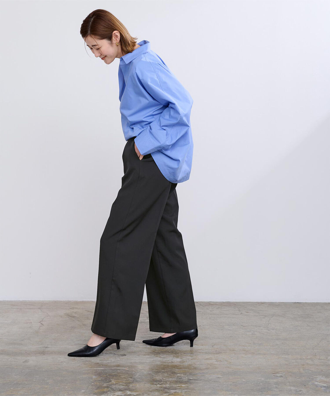 ur's「ワンタックカラーワイドパンツ」|スラックス|