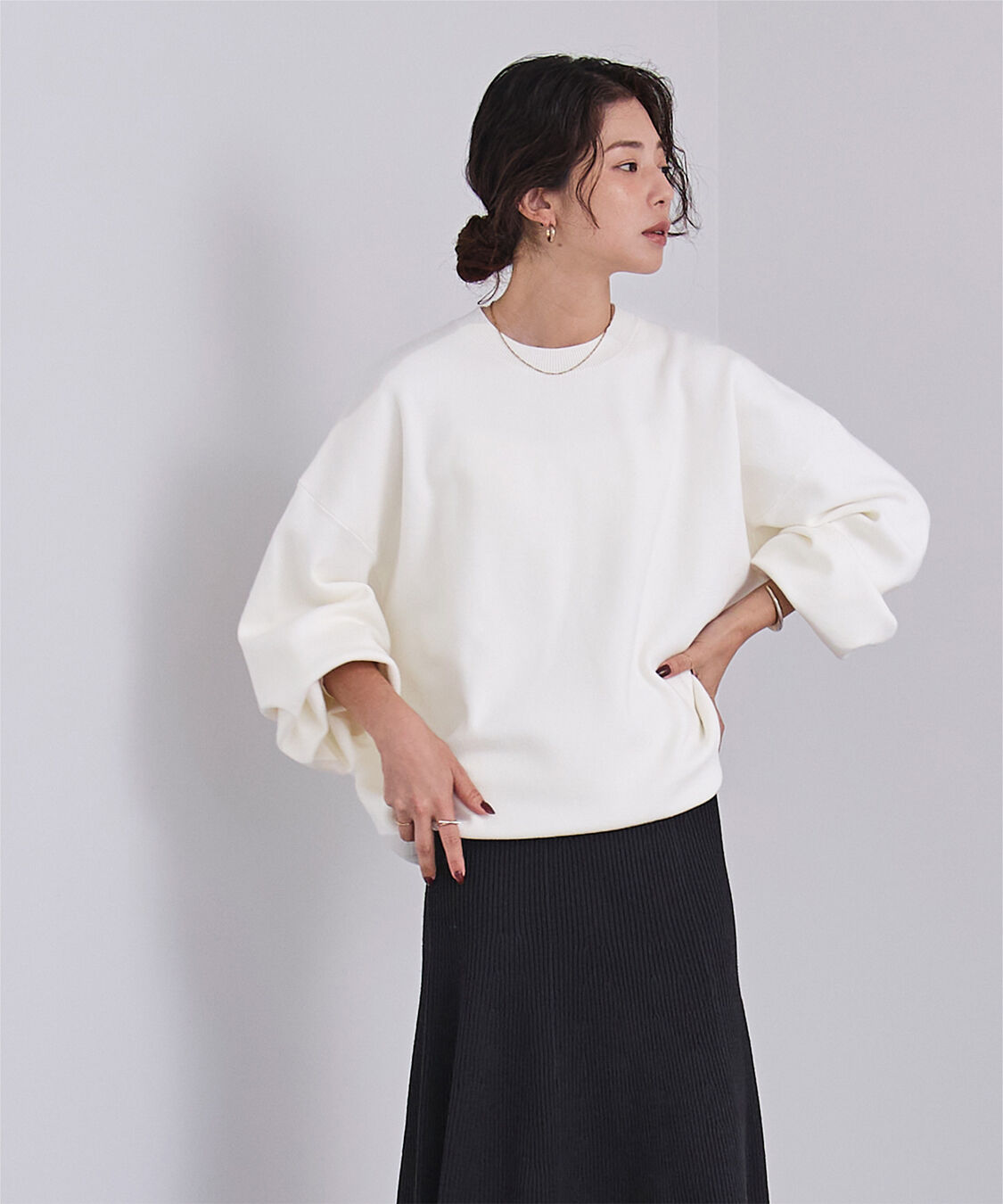 ur's「【黒川翼さんコラボアイテム】スウェットライクオーバーサイズニット」|ニット・セーター|