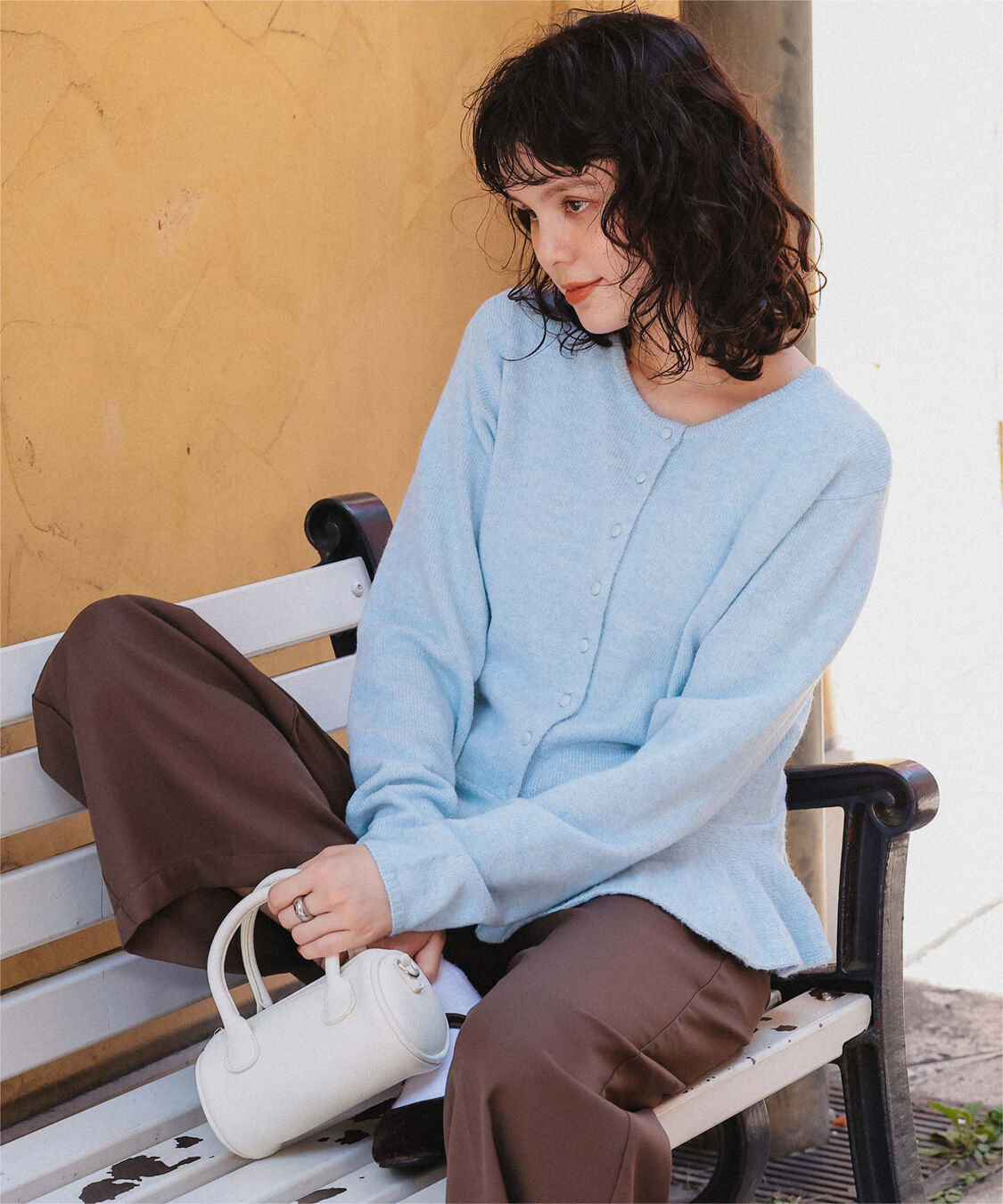 titivate「前後2wayフリルヘムニットカーディガン/トップス」|ニット・セーター|