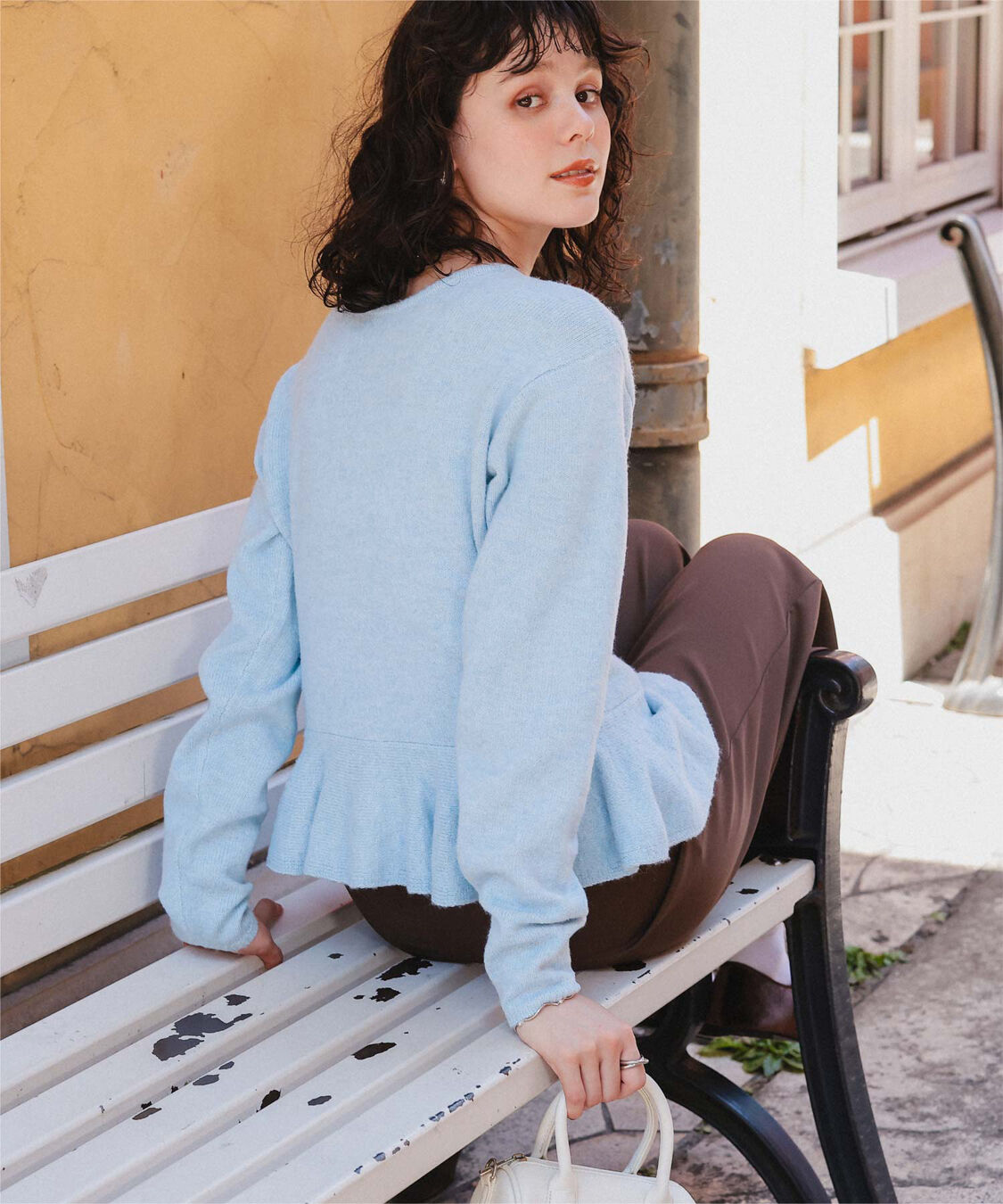 titivate「前後2wayフリルヘムニットカーディガン/トップス」|ニット・セーター|