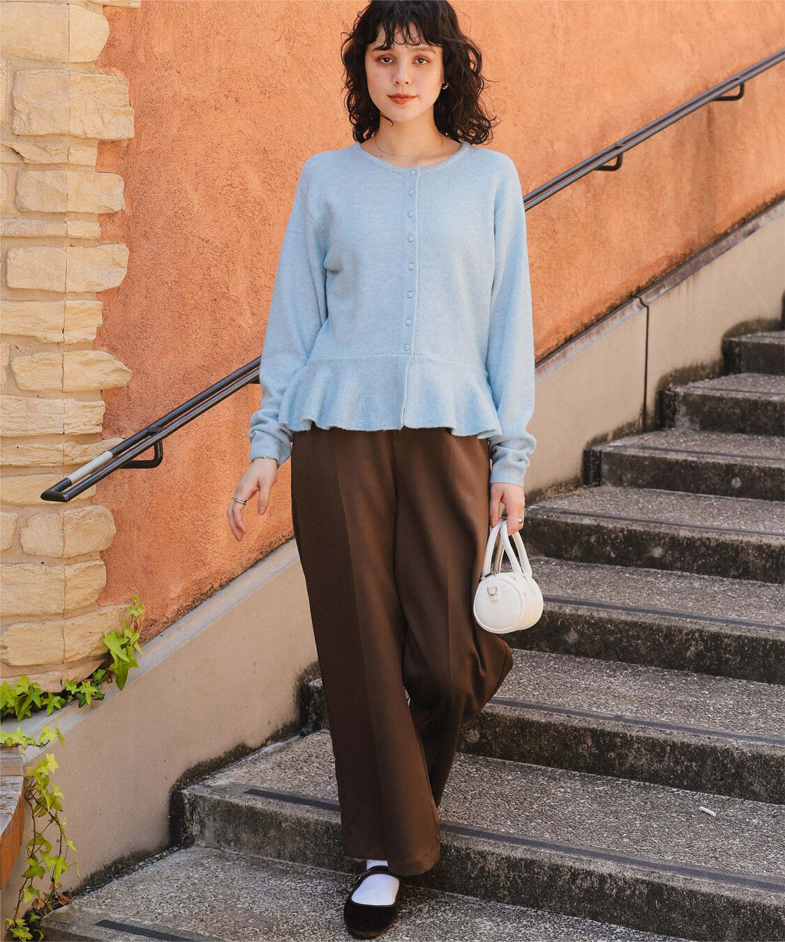 titivate「前後2wayフリルヘムニットカーディガン/トップス」|ニット・セーター|