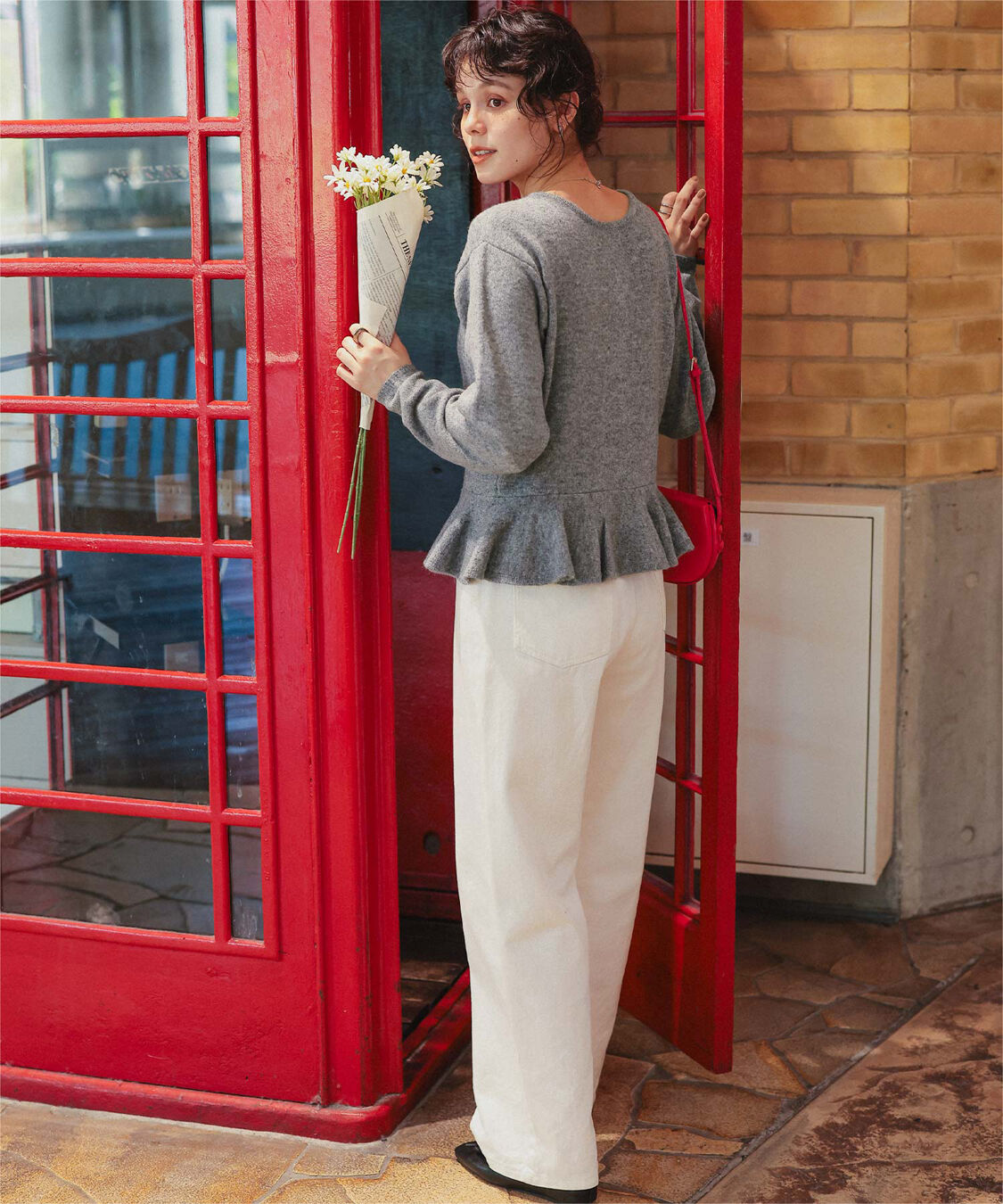 titivate「前後2wayフリルヘムニットカーディガン/トップス」|ニット・セーター|