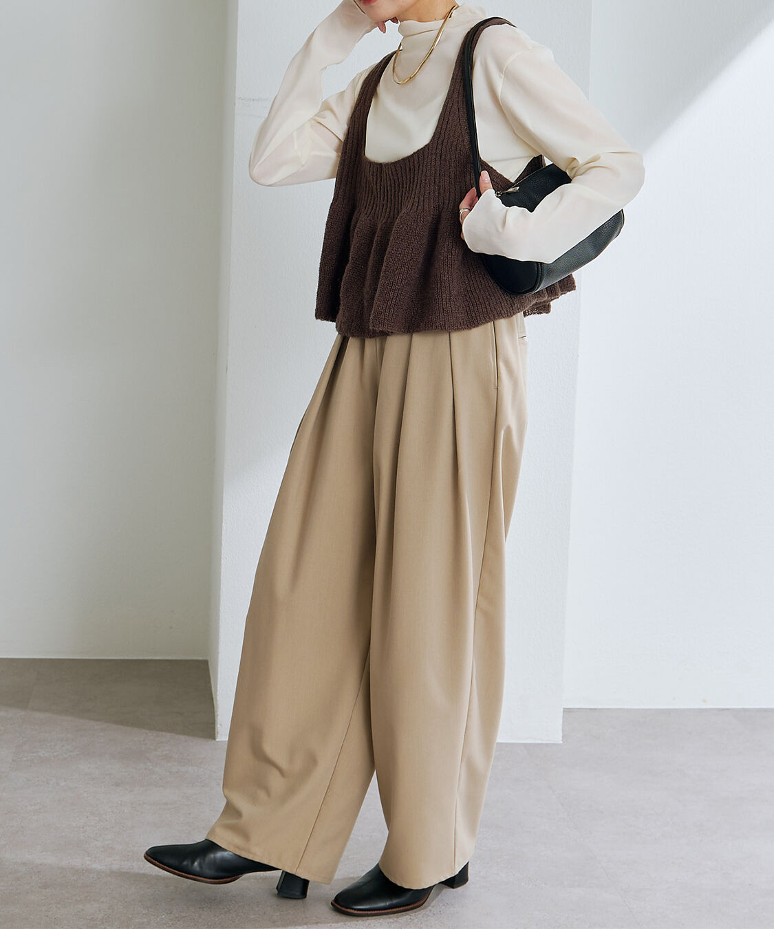  「【25AW新色展開/リバイバル】ニットフレアビスチェ」|ニット・セーター|