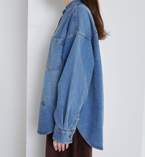  「デニムバンドカラーシャツ」|シャツ・ブラウス|