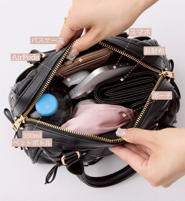  「【リバイバル】リボンビジューボストンバッグ」|ショルダー・メッセンジャー|