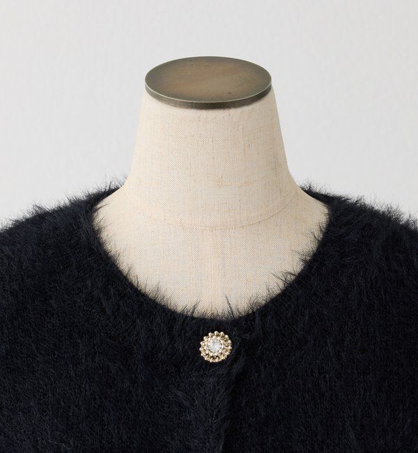  「ビジューフェザーロングカーデ」|ニット・セーター|