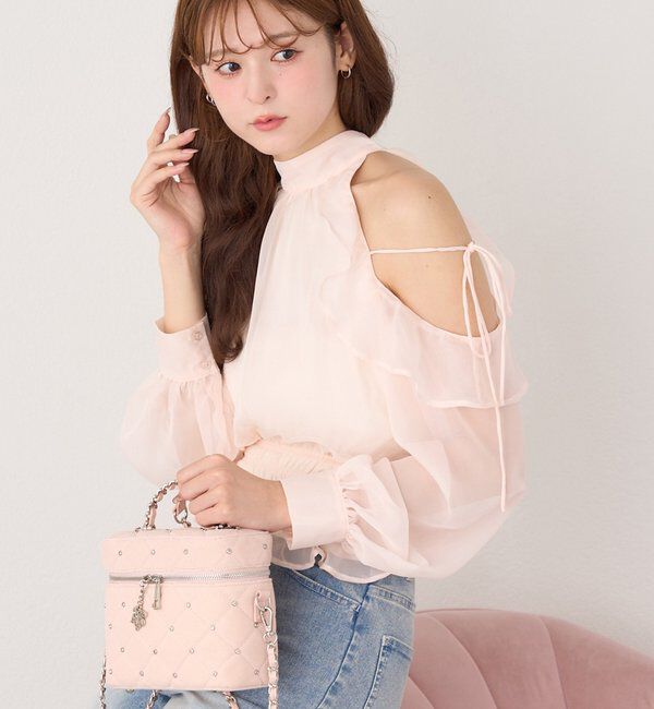  「バックリボンアメスリブラウス」|シャツ・ブラウス|ピンク