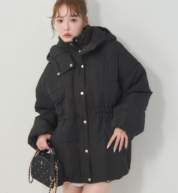  「【リバイバル】ミドルフェイクダウンジャケット」|テーラードジャケット|ブラック