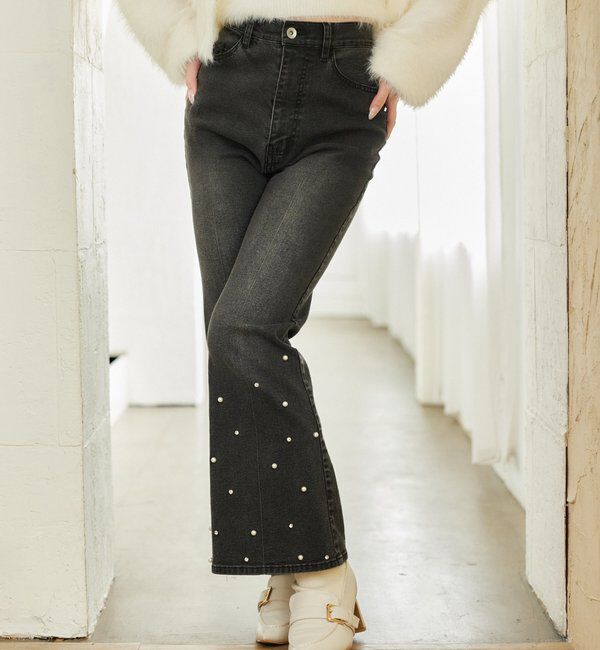  「美脚フレアデニムパンツ」|その他|