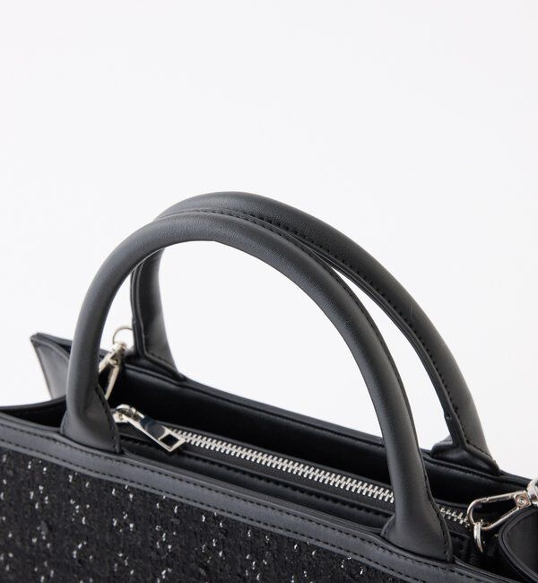  「ビジューロゴツイードミニトート」|ショルダー・メッセンジャー|