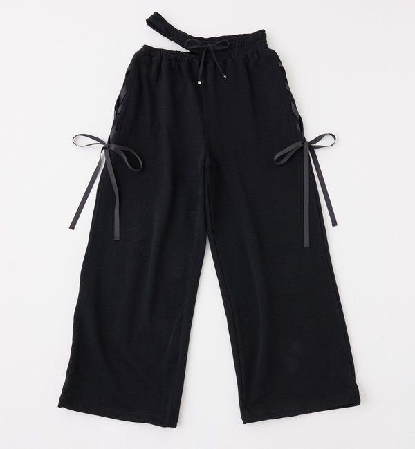  「【セットアップ可能】サイドカットレースアップスウェットパンツ」|その他|
