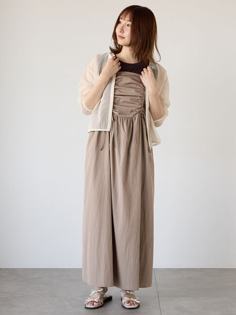 Te chichi TERRASSE「ドロストキャミワンピース」|ワンピース|モカ