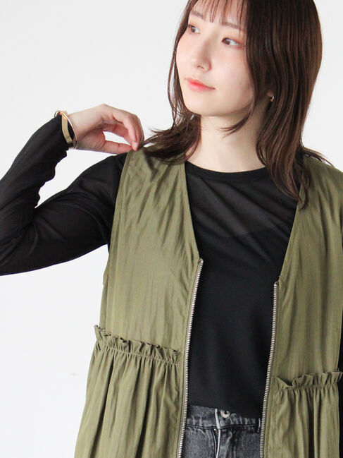 Te chichi TERRASSE「長袖シアートップス《2025autumn catalog item》」|Tシャツ・カットソー|ブラック