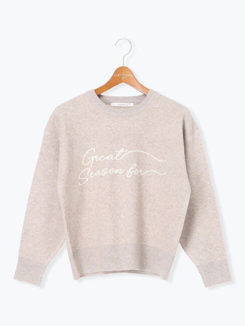 Lugnoncure「筆記体ロゴジャカードニット」|ニット・セーター|