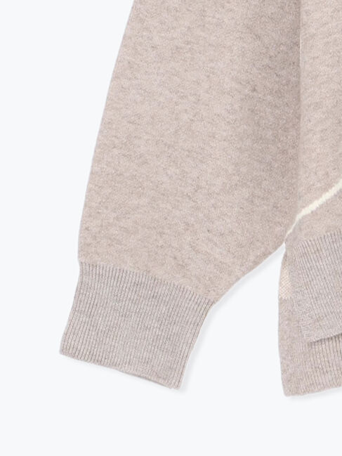 Lugnoncure「ライン入りジャカードワイドニット」|ニット・セーター|