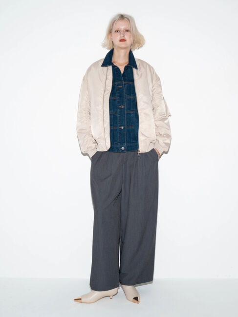 Te chichi「タックワイドフルレングスパンツ《2025winter catalog item》」|その他|チャコールグレー