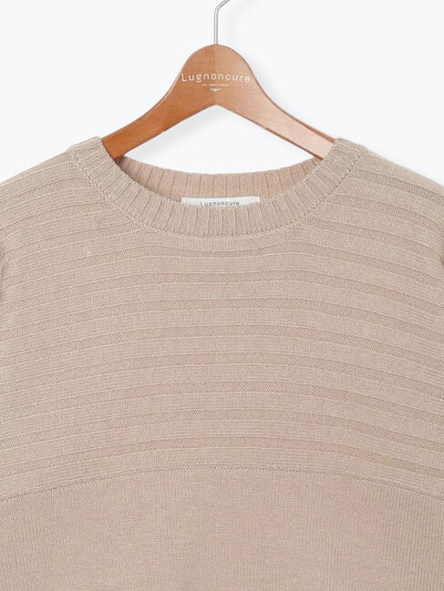 Lugnoncure「編地切替クルーネックニット」|ニット・セーター|