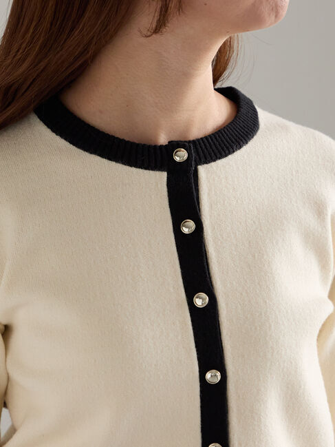 Te chichi「バイカラークラシカルカーディガン」|カーディガン|