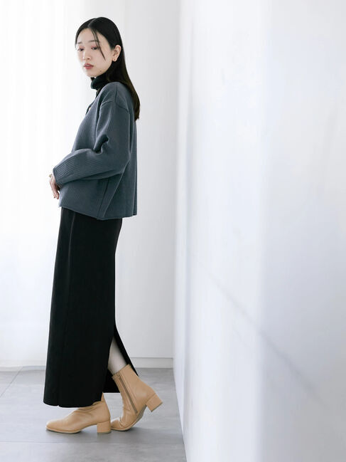 Samansa Mos2 blue「◎ニットタイトスカート」|スカート|