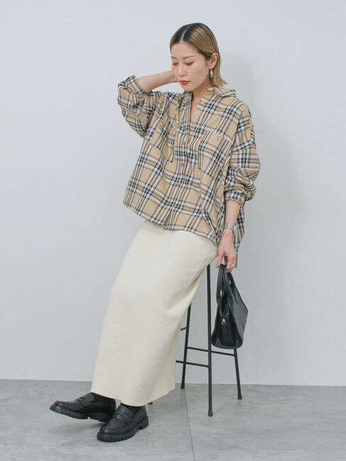 Samansa Mos2 blue「◎ニットタイトスカート」|スカート|