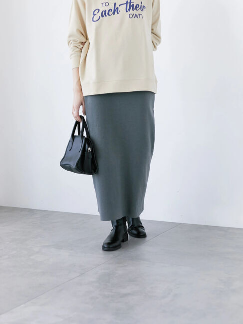 Samansa Mos2 blue「◎ニットタイトスカート」|スカート|