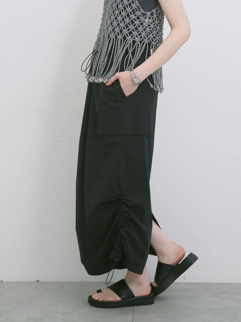 Samansa Mos2 blue「ナイロンカーゴスカート」|スカート|