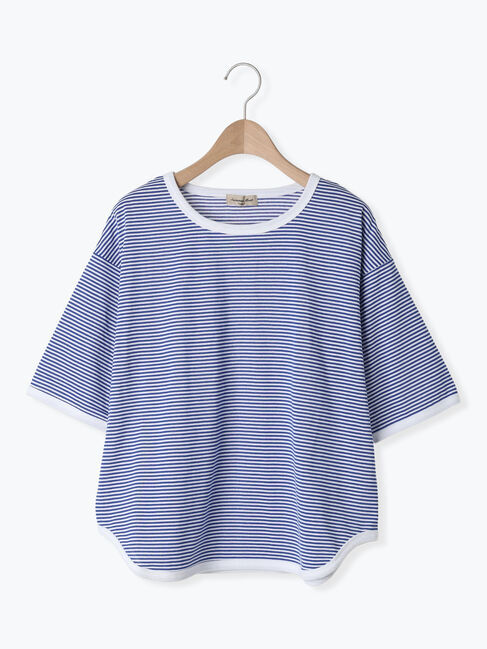 Samansa Mos2「◎ラウンドヘムボーダーカットソー」|Tシャツ・カットソー|
