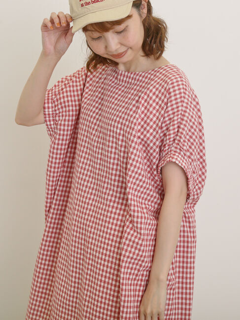 Samansa Mos2「袖口ギャザー前後2WAYチュニック」|シャツ・ブラウス|