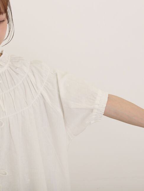 Samansa Mos2「前後2WAYリボンギャザーブラウス」|シャツ・ブラウス|