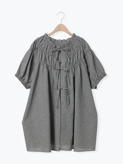 Samansa Mos2「前後2WAYリボンギャザーブラウス」|シャツ・ブラウス|