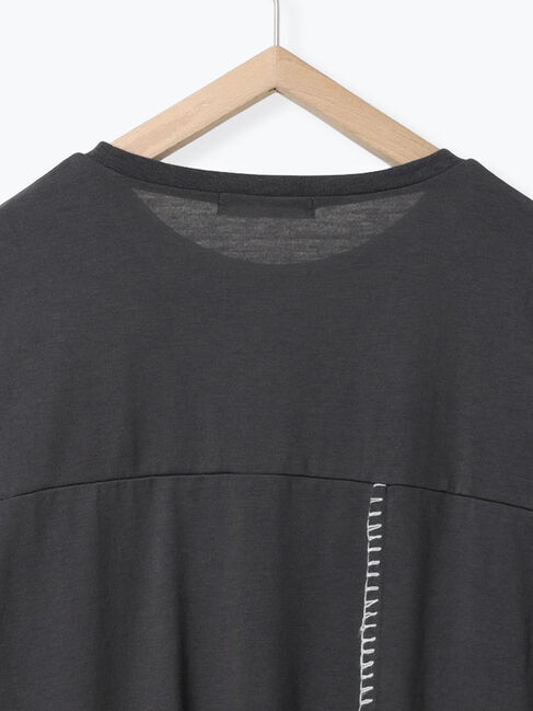 Samansa Mos2 blue「◎【接触冷感】切替ステッチチュニック」|Tシャツ・カットソー|