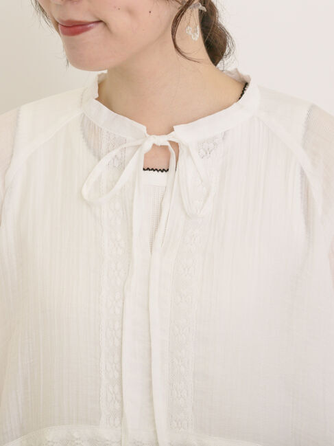 Samansa Mos2「【S/Mサイズ】◎レース切替ワンピース」|ワンピース|