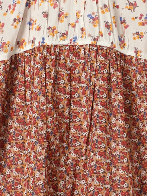 Samansa Mos2「インド柄アソート袖フリルブラウス」|シャツ・ブラウス|