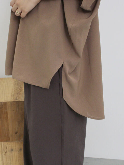 Samansa Mos2 blue「【接触冷感】ポンチョブラウス」|シャツ・ブラウス|