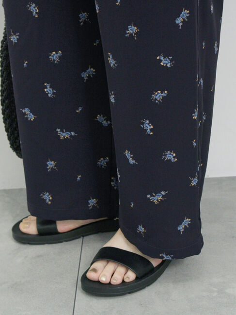Samansa Mos2 blue「花柄イージーパンツ」|その他|