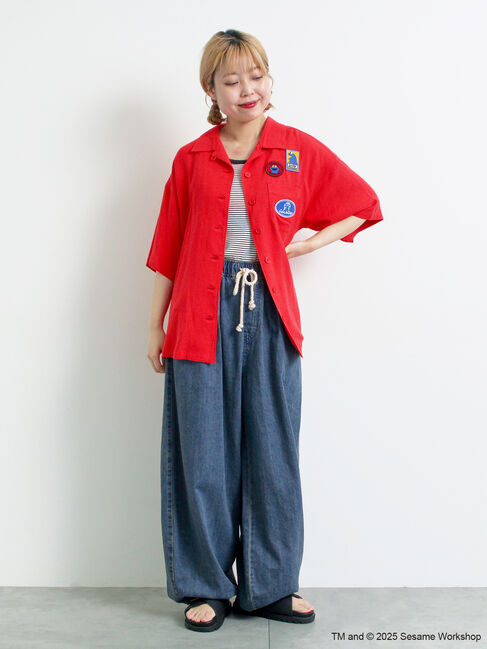 SM2「【SESAME STREET meets SM2】ワッペン付きボウリングシャツ」|シャツ・ブラウス|