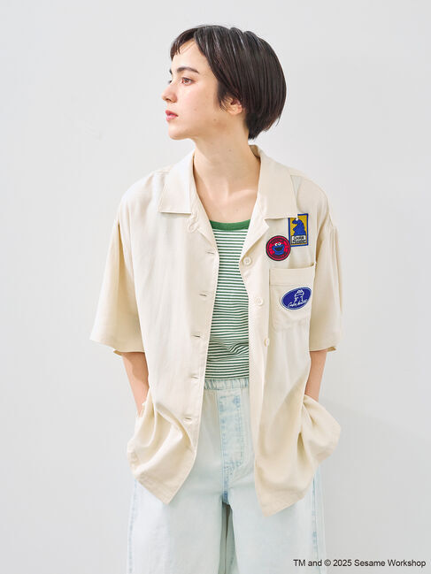 SM2「【SESAME STREET meets SM2】ワッペン付きボウリングシャツ」|シャツ・ブラウス|