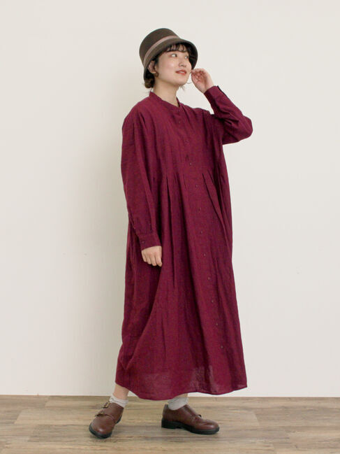 Samansa Mos2「【Cross&times;Linen】タックワンピース《S/Mサイズ》」|ワンピース|