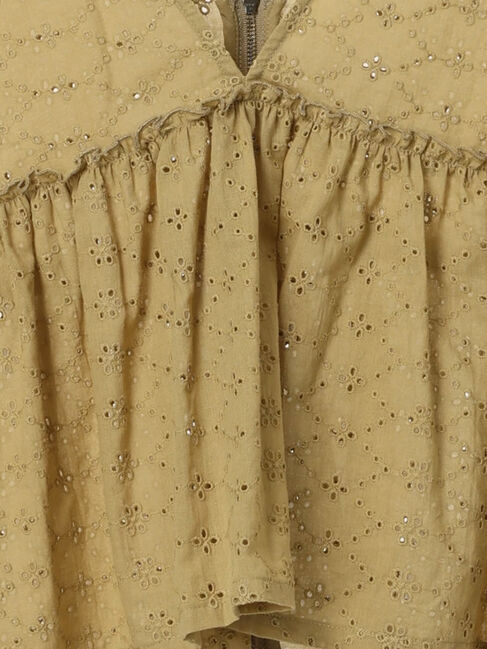 Samansa Mos2 blue「カットワークレースベスト」|シャツ・ブラウス|