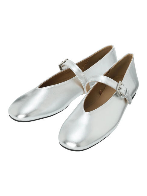 Samansa Mos2 blue「Vカットメリージェーン」|ビジネス・ドレスシューズ|