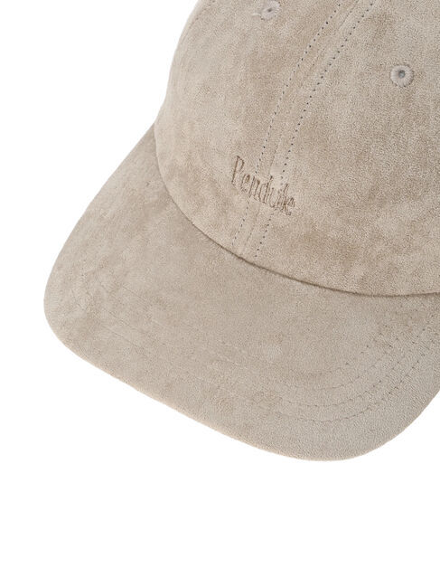 Samansa Mos2 blue「スエードロゴ刺繍キャップ」|その他|