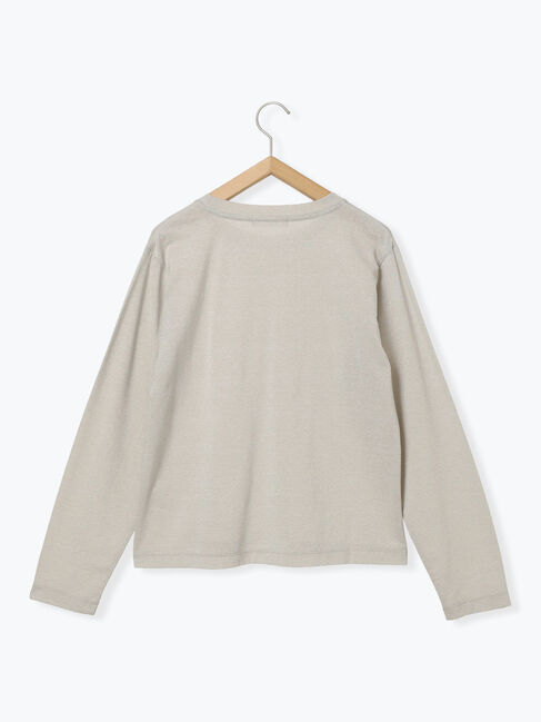 Samansa Mos2 blue「ラメロンT」|Tシャツ・カットソー|