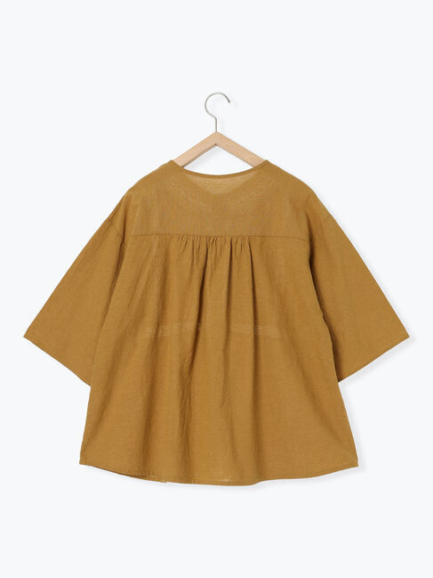 Samansa Mos2「花刺繍切替えブラウス」|シャツ・ブラウス|