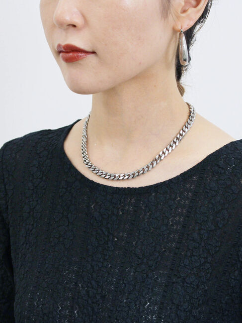 Samansa Mos2 blue「シアーレースロンT」|Tシャツ・カットソー|